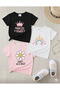 New Season 3-Piece Set Girls' T-Shirt, Multi-Color, 100% Cotton