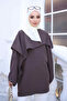 Brown Cape Modal Blouse - 3