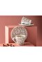Blumig Porcelain Coffee Cup Set for 2 People - 80 ml Burgundy