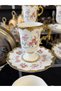 Acar Plus Campbell Luxury Porcelain 6-Person Flowered Coffee Cup Set 90 ml - 7