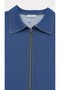 Plus Size Zippered Denim Suit with Leopard Pattern Detail, Capri Sleeve, Wide Leg Women's Suit - 4