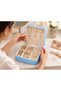 Portable Travel Jewelry Organizer Box with Zipper Compact Jewelry Storage Case for Rings, Earrings, Necklaces, Bracelets, Watches & Small Accessories - 3