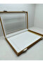 Glass Covered Leather Fabric Coffee-White Color 34 cm / 24 cm Nail Art Necklace Display Stand - 6