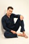 Men's Navy Blue Shirt Pajama Set Ar3857-S-V1