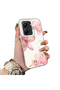 Poco X7 Pro Compatible Silicone Edge Hard Back Case Couple Phone Case with Floral Pattern