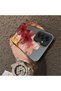 Samsung Galaxy A16 Compatible Silicone Edge Hard Back Case Couple Phone Case with Floral Pattern - 4