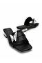 Stella Black Butterfly Buckle Transparent Heel Women's Slippers - 3