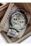 Functions Active, Smoked Steel Cord in Stylish Box, Smoked Dial, Men's Wristwatch with Calendar + Chain Bracelet - 4