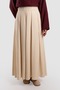 Pilikaşe Detailed Elastic Tensel Skirt Ecru