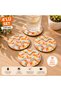 Retro Daisy Patterned Set of 4 Wooden Mdf Coasters |   3 mm Uv Printed Decorative Coffee Tea Coaster - 2