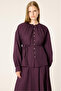 Gold Buttoned Shirt Skirt Set - 2