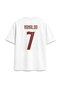 Cristiano Ronaldo Portugal Special Design Printed Text Relaxed Fit Unisex White T-Shirt - 2