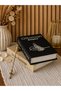Fabric Decorative Book Box Set of 2 - Hidden Storage Box Black Navy Blue Modern Home Decoration - 2