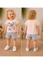 100% Cotton Ribbon & Floral Printed Shorts Summer Double Baby Girl Set - 5