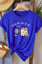 Summer Fan Cat Printed Women's Cotton T-Shirt