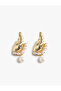 Pearl Detailed Abstract Earrings