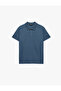 Cotton Pique Fabric Short Sleeve Polo Collar Printed Slim Fit T-Shirt - 4