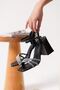 Women's Black Leather Heeled Sandals Tr20My21A - 2