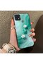Oppo A15S Compatible Silicone Edge Hard Back Case Couple Phone Case with Floral Pattern - 3