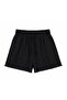 Women's Black Elastic Waist Tasseled Short Shorts - 5