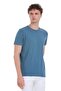 Indigo Regular Fit Crew Neck Cotton T-Shirt - 3