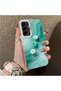 Samsung Galaxy A56 Compatible Silicone Edge Hard Back Case Couple Phone Case with Floral Pattern - 3