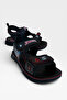 Velcro Adjustable Lightweight Comfortable Daily Children's Sandals Black - Red - 2