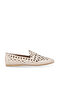 Gray Leather Women's Flat Shoes