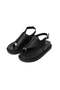 Black Color Women's Sandals with Rings - 7