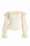 Hellenistic Model Madonna Collar Corset Blouse Cream