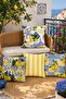 Striped Lemons Patterned 4-Piece Throw Pillow Cover Set - 2