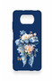 Poco X3 Compatible Blue Ribbon Flower Pattern Silicone Case - 2