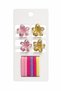 Flower Figured Hair Clip and Colorful Rubber Hair Band Set for Children and Adults