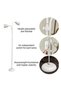 Floor Lamp,12W Dual Lights with Three Color Settings for Living Room Bedroom Office Reading Office Piano,USB Charge,Touch Control - 5