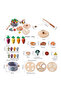 Unisex Eco-Friendly Wooden Afternoon Tea Set Pretend Play Kitchen Toy for 2-4 Years Educational Toy for Dessert Play - 6