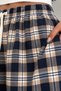 Plaid Beige Square Striped Unisex Loose Fit Elastic Waist Lace-Up Comfortable Cut Pajama Sweatpants - 4
