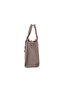 Women Grey Textured Double Handle Workwear Handheld Bag With Detachable Strap - 4