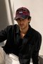 Men's Vintage Washed Baseball Cap with Rock Shark Embroidery Detail, Adjustable Vintage Burgundy Cap - 2