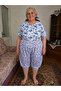 Battal Mesh Long and Short Double Layer Maternity Pajamas with Elastic Bottoms (Mixed Colors) - 8