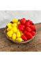 Mini Heart Decorative Scented Basket Yellow Red Soap (30 Pieces in the Basket, 2*2 cm) - 3