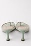 Ivy - Green Suede Flip-Flops with Heels - 3