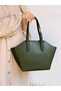 Women's Large Size Leather Look Hand Shoulder and Crossbody Bag - 2
