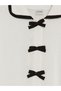 Lcw Kids Ecru Bow Detailed Girls' Knitwear Cardigan - 3
