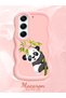 Tecno Camon 40 Compatible Case Camera Protector Pink Silicone Couple Phone Case Panda Pattern - 2