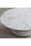Fortville Round Large High Gloss Coffee Table L120xW120xH43cm Light Grey/Brushed Gold - 4