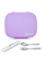 Smart Serve Bento Lunch Box 1100ml w/ Stainless Steel Cutlery Set – Lilac Blush