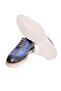Dark Blue Color Lace-Up Genuine Leather Men's Shoes - 3