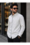 Wide Cut Long Sleeve Classic Shirt with Detailed Pocket Stitching - 2