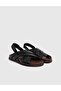 Meline Genuine Leather Women's Black Sandals - 2