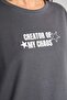 100% Cotton Overshirt Fit Crew Neck Back Printed Short Sleeve Anthracite T-Shirt H4206Ax26Au - 6